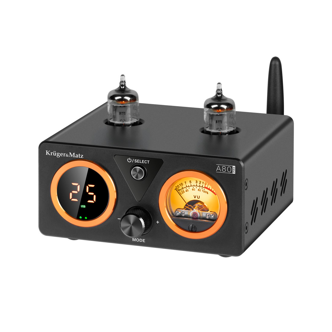 AMPLIFICATOR STEREO LAMPI 2X100W A80 PRO KRUGER&MATZ