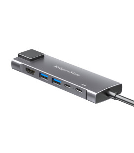 ADAPTOR HUB USB TIP C HDMI/2X USB3.0/2X USB TIP C/RJ45