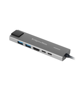 ADAPTOR HUB USB TIP C HDMI/2X USB3.0/2X USB TIP C/RJ45