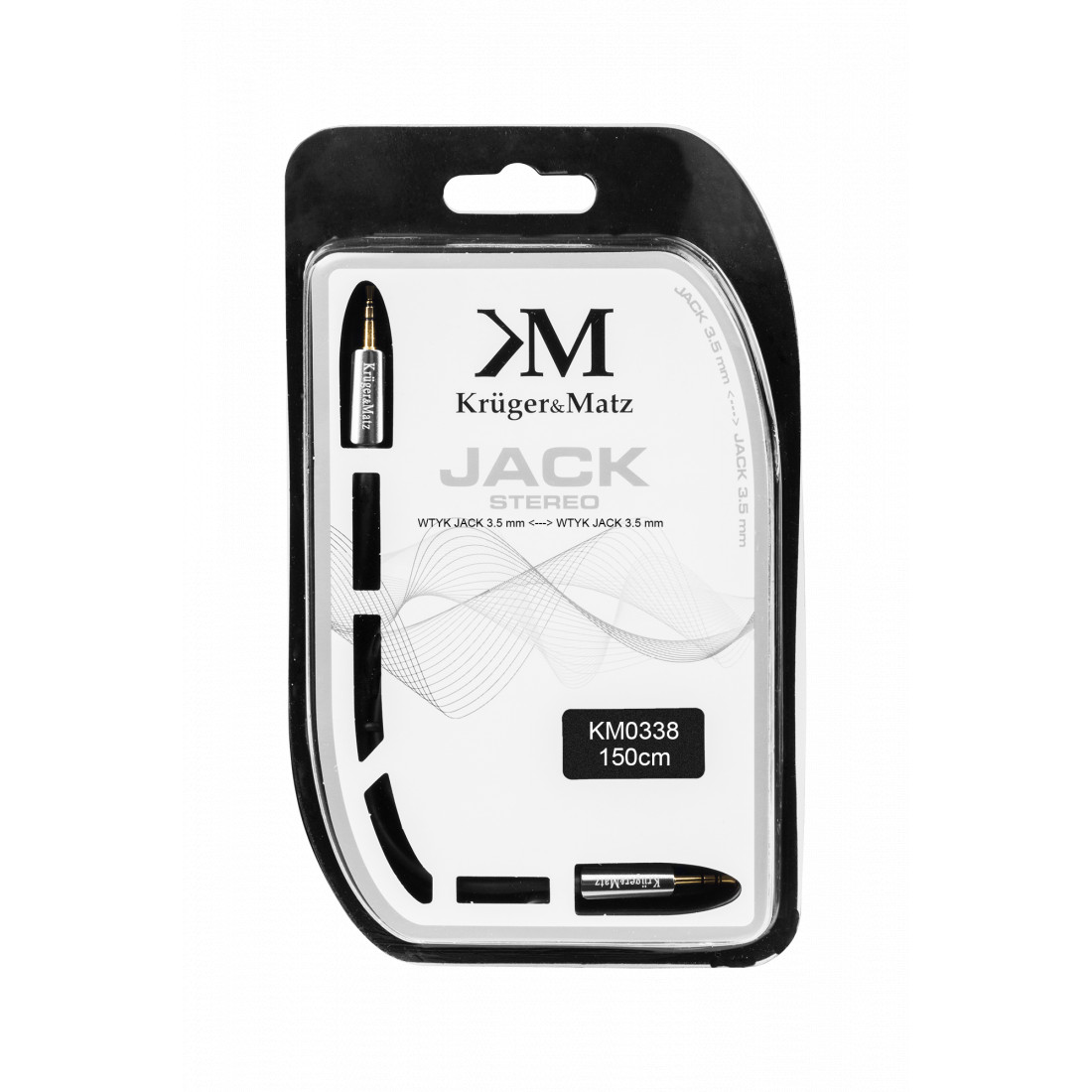 CABLU STEREO 3.5 TATA - TATA 1.5M BLISTER KRUGER&MATZ