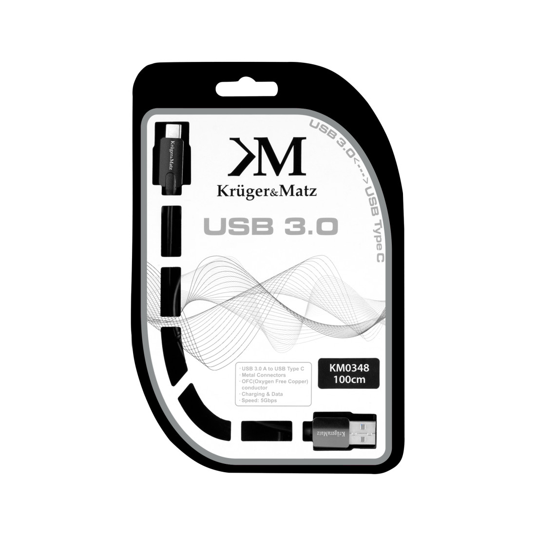 CABLU USB 3.0 TATA - USB TATA TIP C 1.0M KRUGER&MATZ