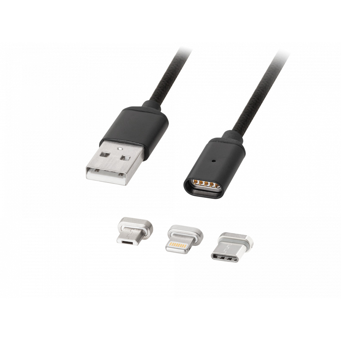 CABLU USB MAGNETIC MICRO USB / LIGHTNING 1M