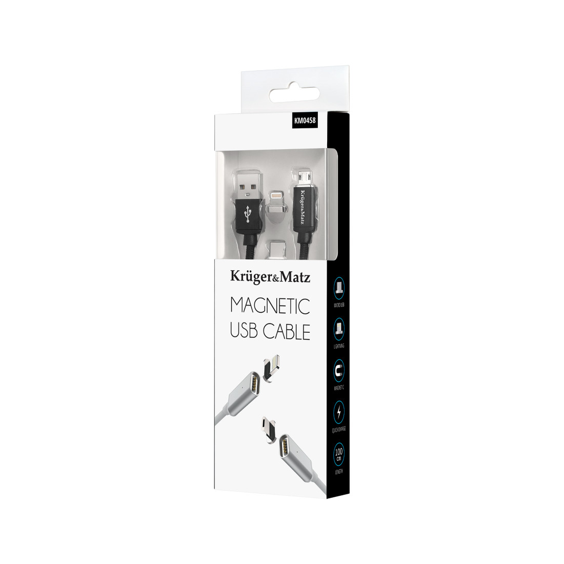 CABLU USB MAGNETIC MICRO USB / LIGHTNING 1M