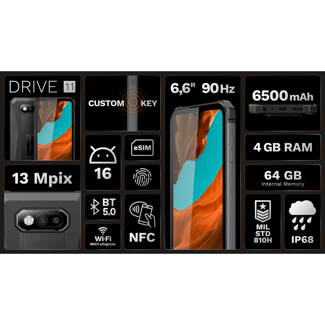 SMARTPHONE DRIVE 11 ANDROID 16 KRUGER&MATZ