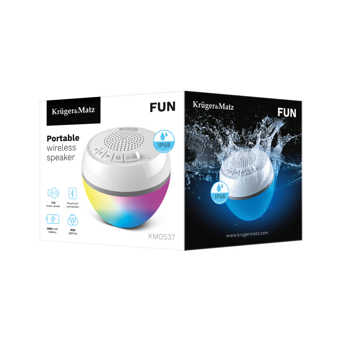 BOXA BT CU ILUMINARE AMBIENTALA FUN KRUGER&MATZ