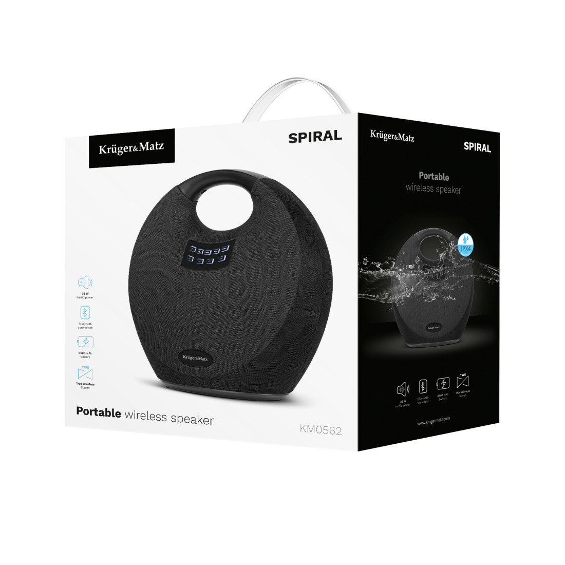 DIFUZOR WIRELESS PORTABIL 36W SPIRAL KRUGER & MATZ