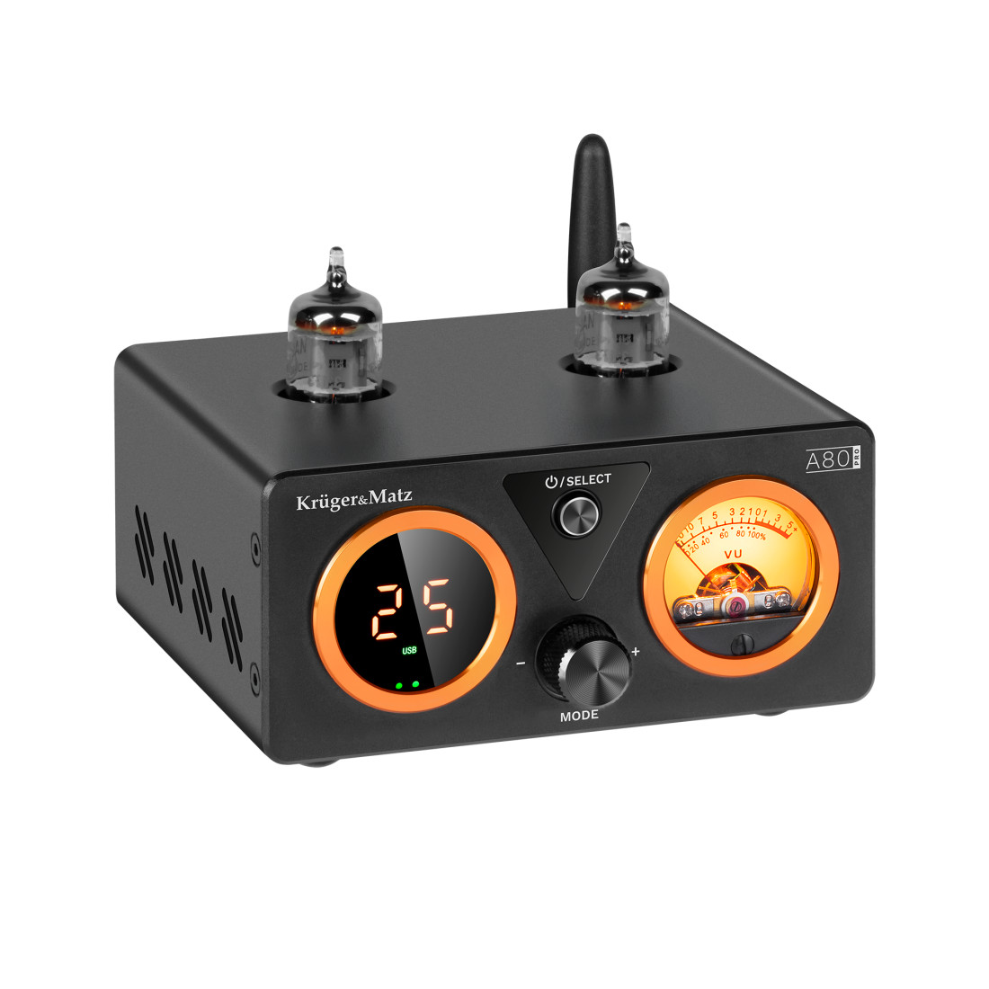 AMPLIFICATOR STEREO LAMPI 2X100W A80 PRO KRUGER&MATZ