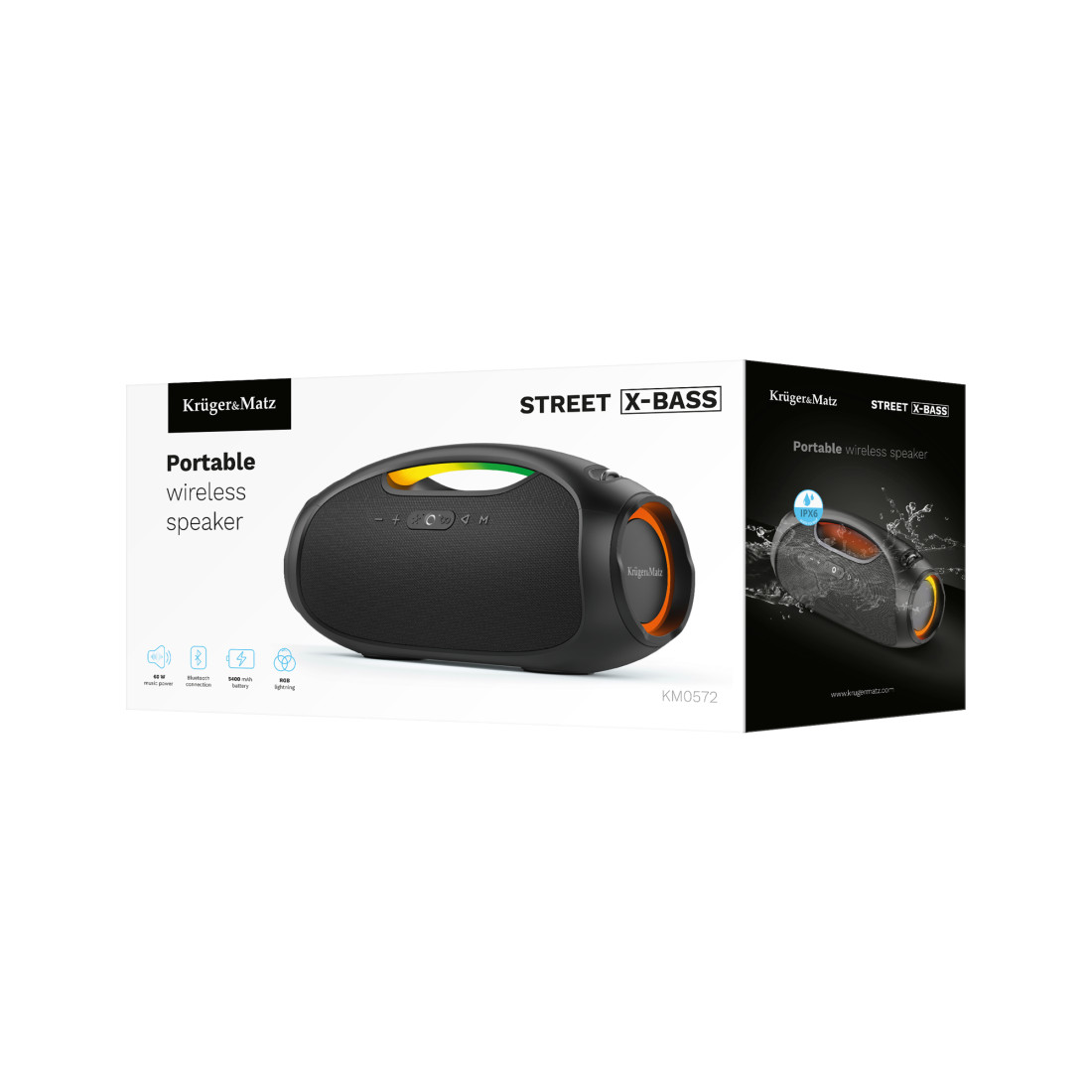 BOXA BLUETOOTH PORTABILA STREET X-BASS KRUGER&MATZ