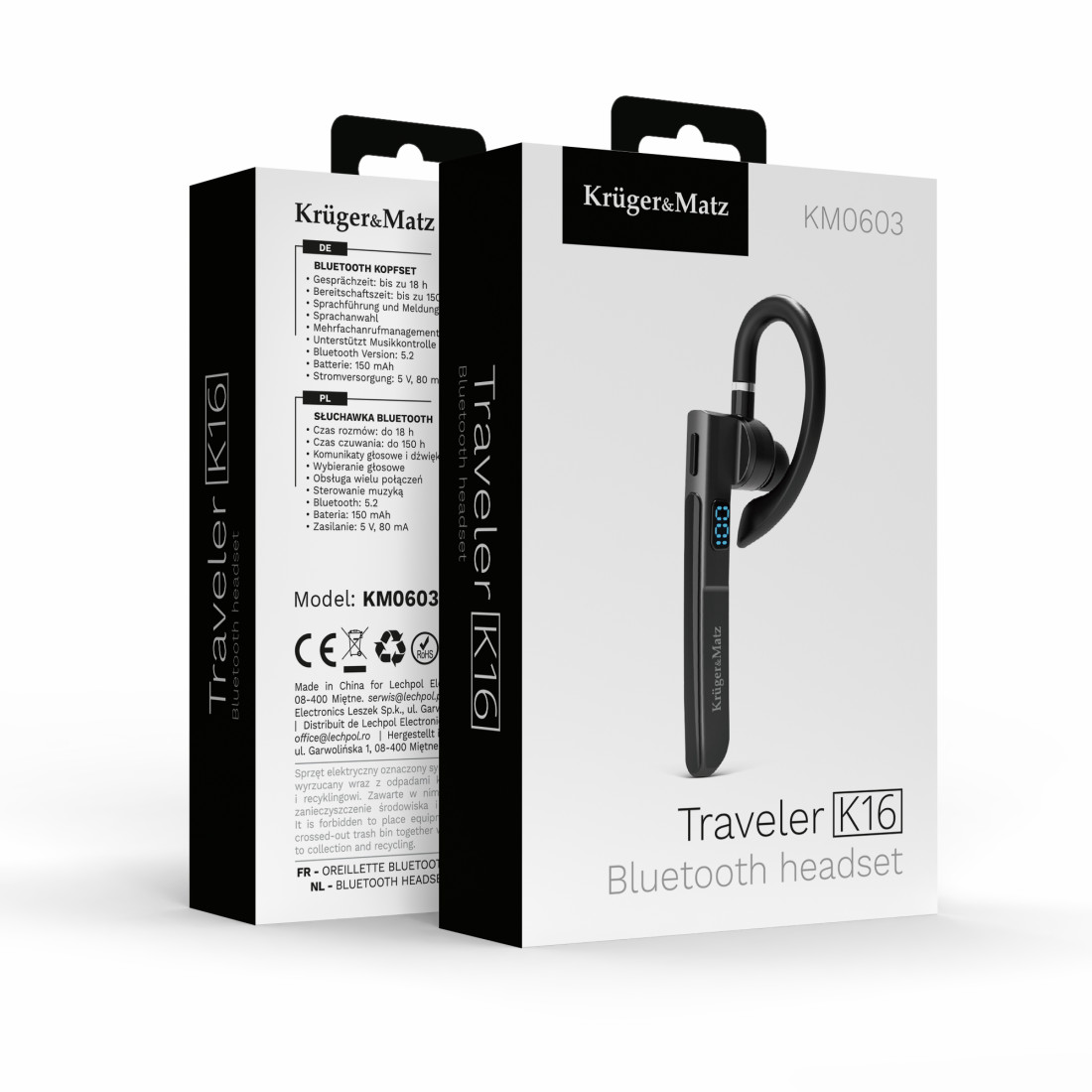 HEADSET BLUETOOTH 5.2 K16 KRUGER&MATZ