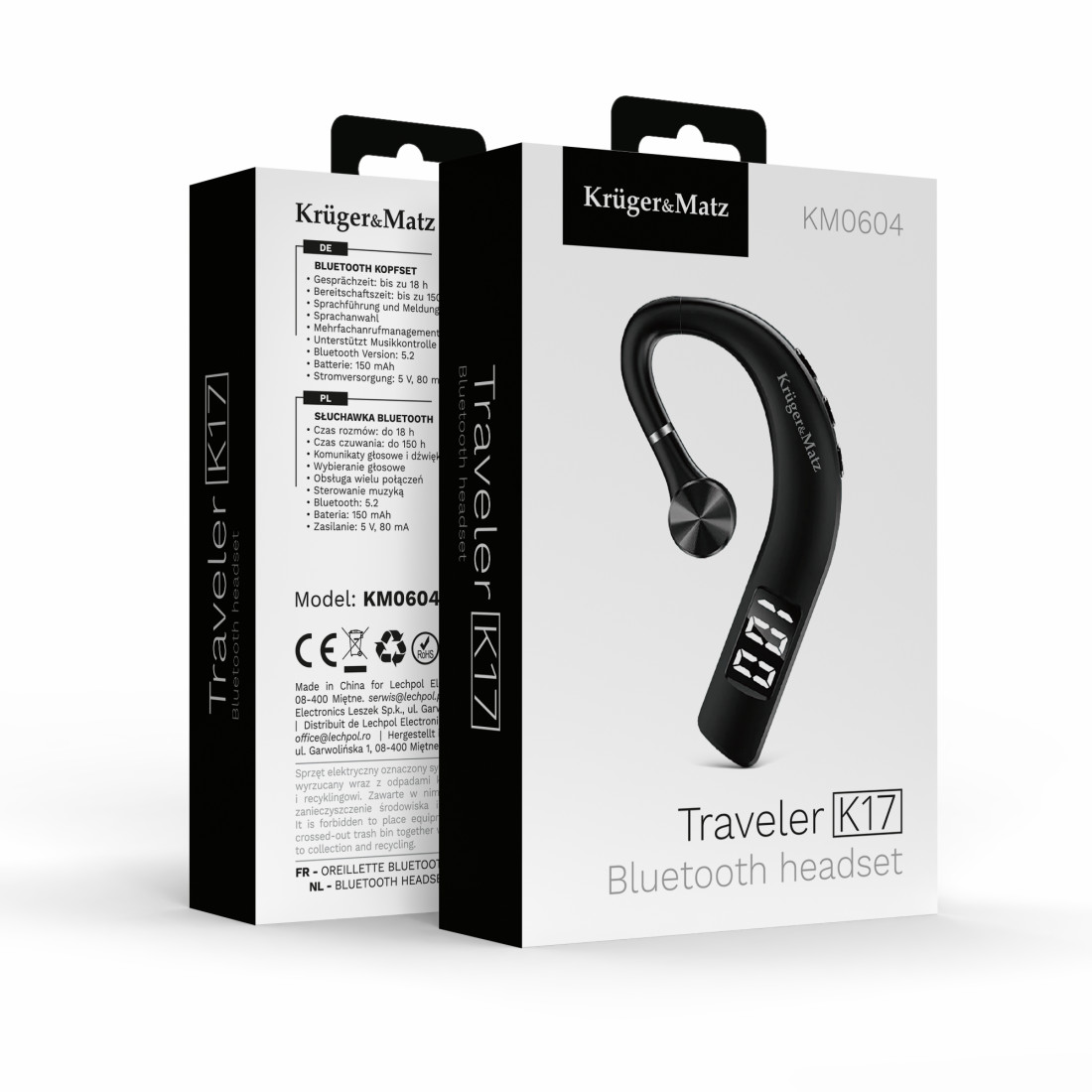 HEADSET BLUETOOTH 5.2 K17 KRUGER&MATZ