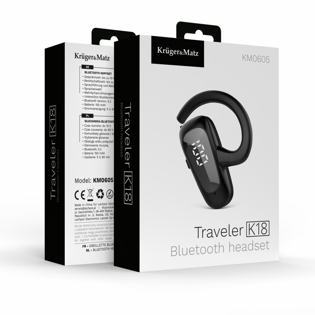 HEADSET BLUETOOTH 5.2 K18 KRUGER&MATZ