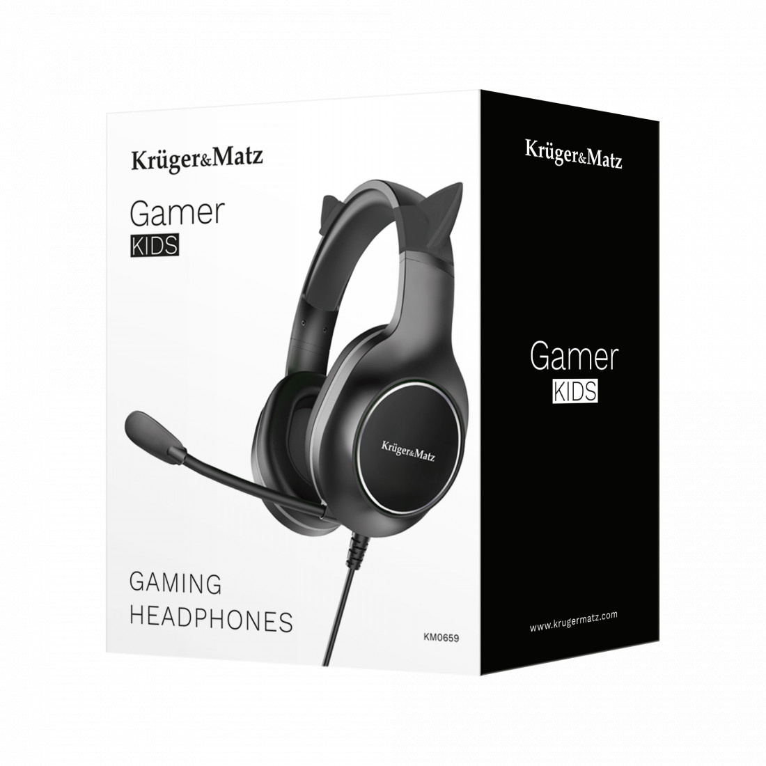 CASTI GAMER KIDS KRUGER&MATZ NEGRU