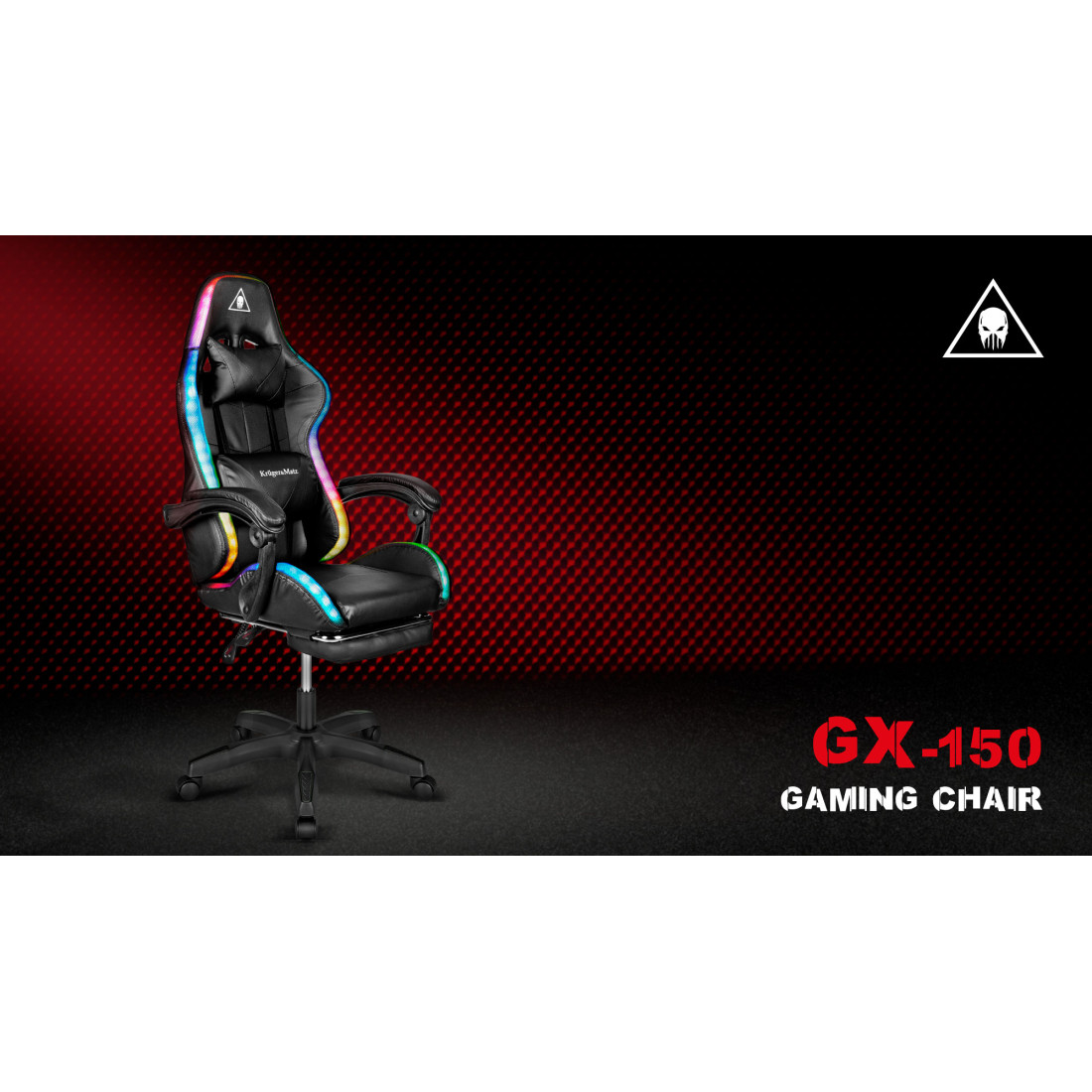 SCAUN GAMING GX-150 NEGRU LED MASAJ KRUGER&MATZ