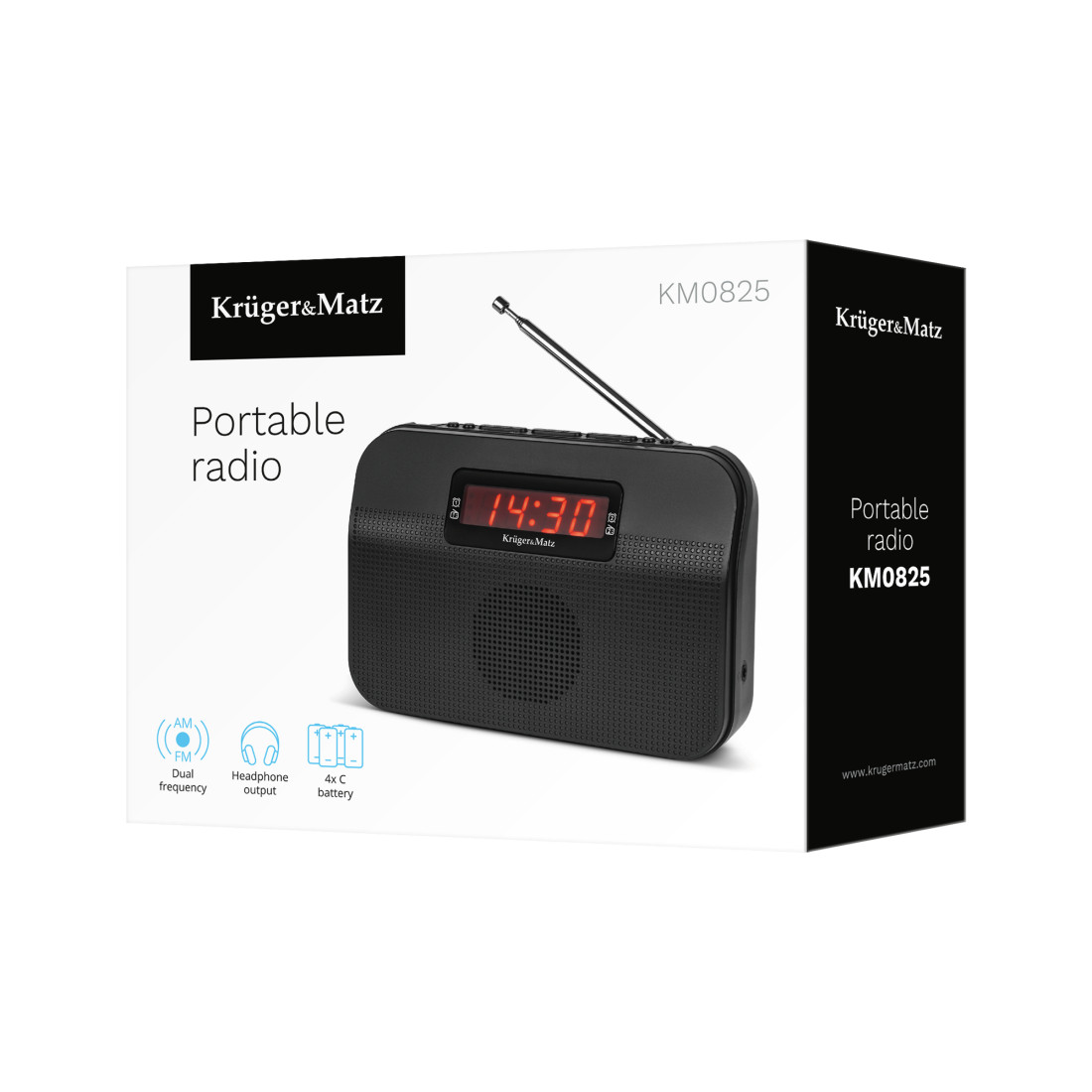 RADIO AM FM PORTABIL CU ALARMA KRUGER&MATZ