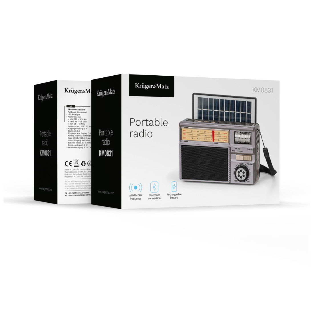 RADIO PORTABIL ANALOG INCARCARE SOLARA KRUGER&MATZ