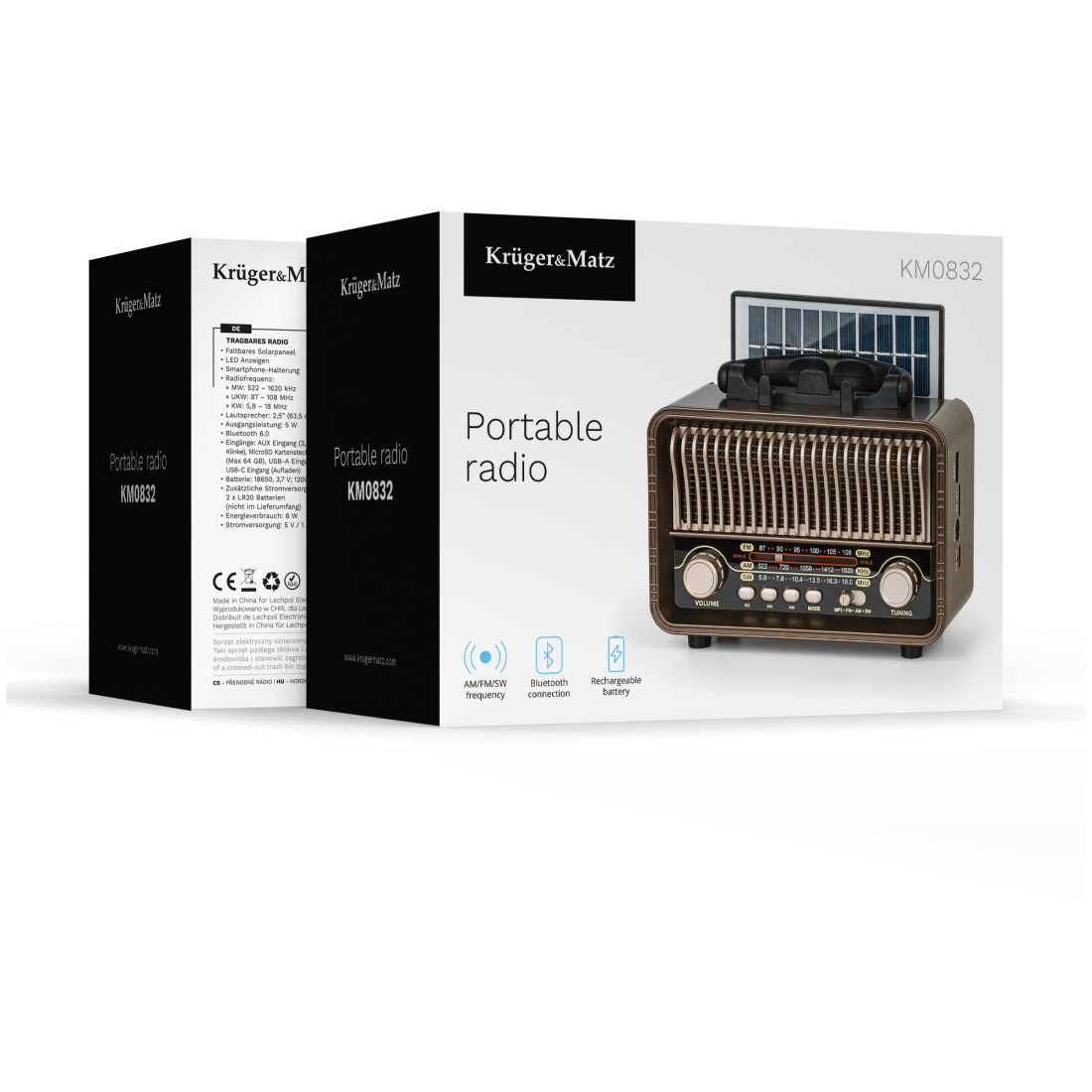 RADIO PORTABIL ANALOG INCARCARE SOLARA KRUGER&MATZ