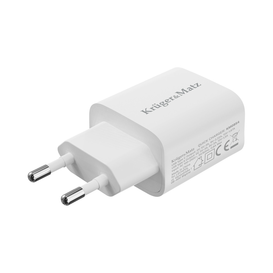 INCARCATOR RETEA GAN PD 2.0 QC 3.0 20W KRUGER&MATZ
