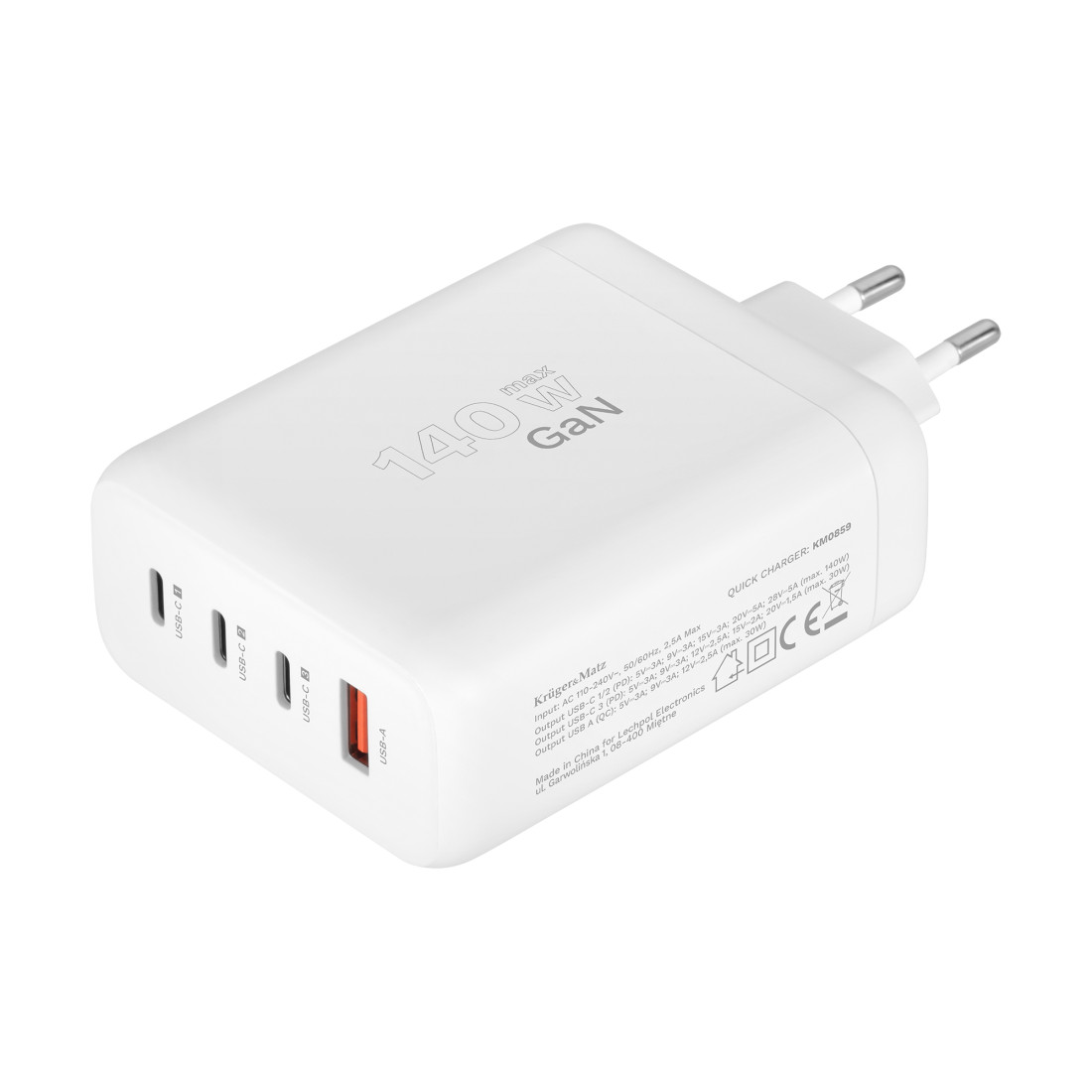 INCARCATOR RETEA PD 3.1 QC 3.0 GAN 140W KRUGER&MATZ