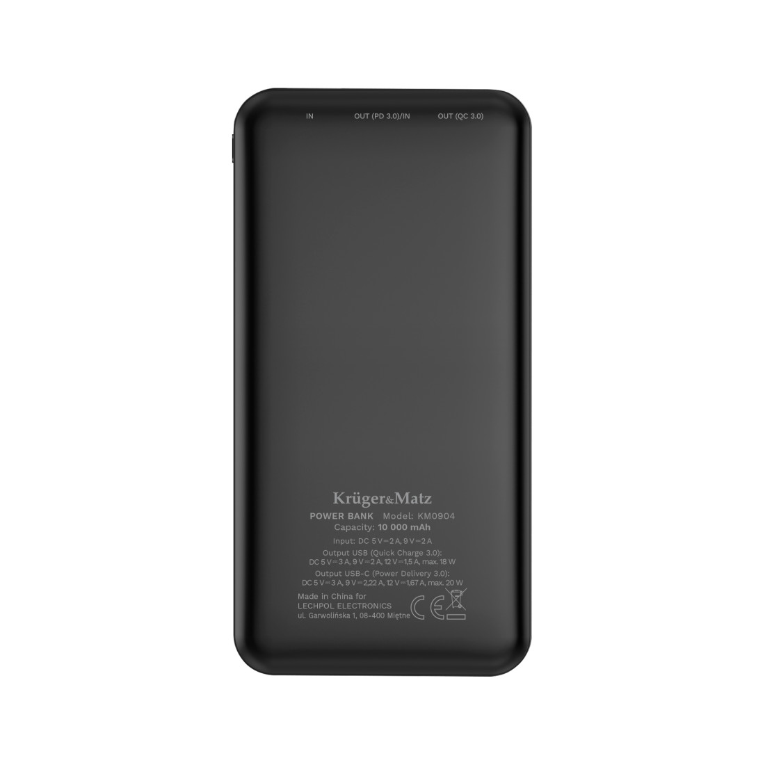 POWER BANK 10000MAH LI-POL QC /PD KRUGER&MATZ