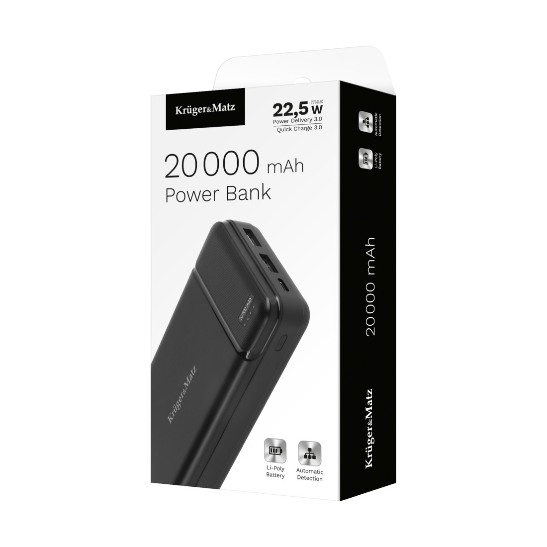 POWER BANK 20000MAH LI-POL QC 3.0 PD 3.0 KRUGER&MATZ