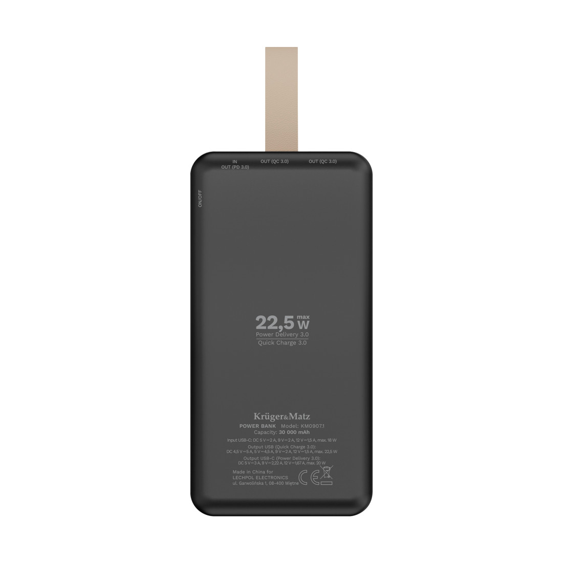 POWER BANK 30000MAH LI-POL KRUGER&MATZ