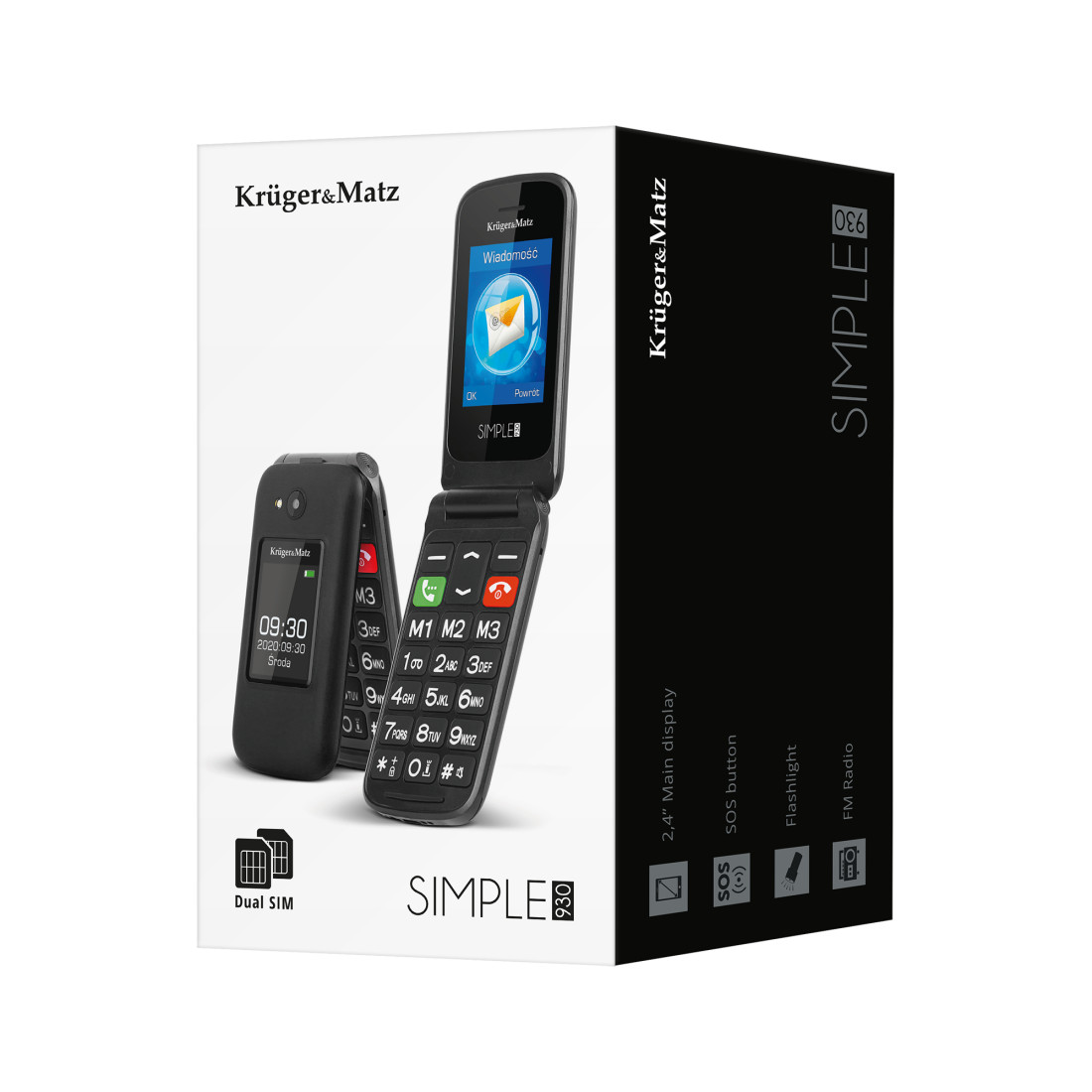 TELEFON GSM SENIORI BUTON SOS 930 KRUGER&MATZ