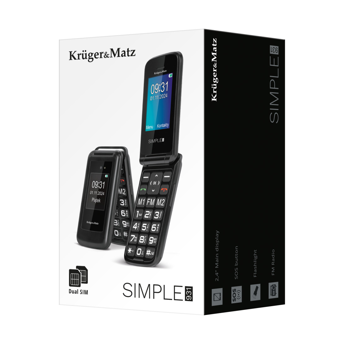 TELEFON GSM SENIORI BUTON SOS 931 KRUGER&MATZ