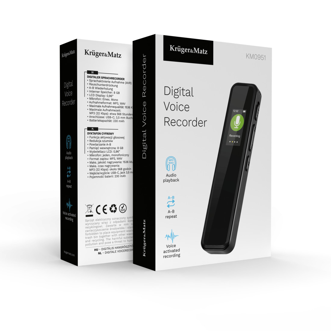 REPORTOFON DIGITAL 8GB 230MAH KRUGER&MATZ