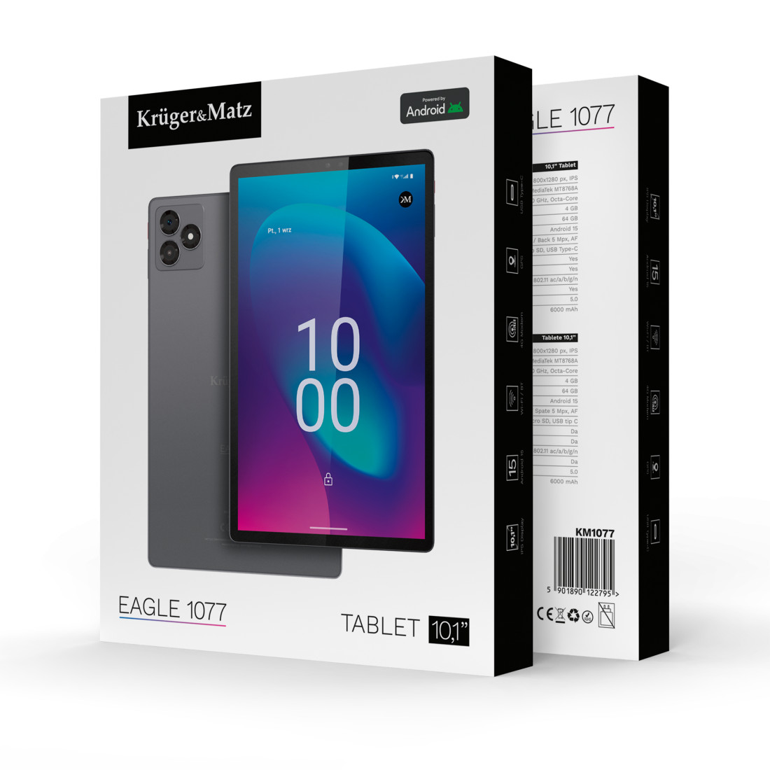 TABLETA 4G 4GB 64GB ANDROID 15 KRUGER&MATZ