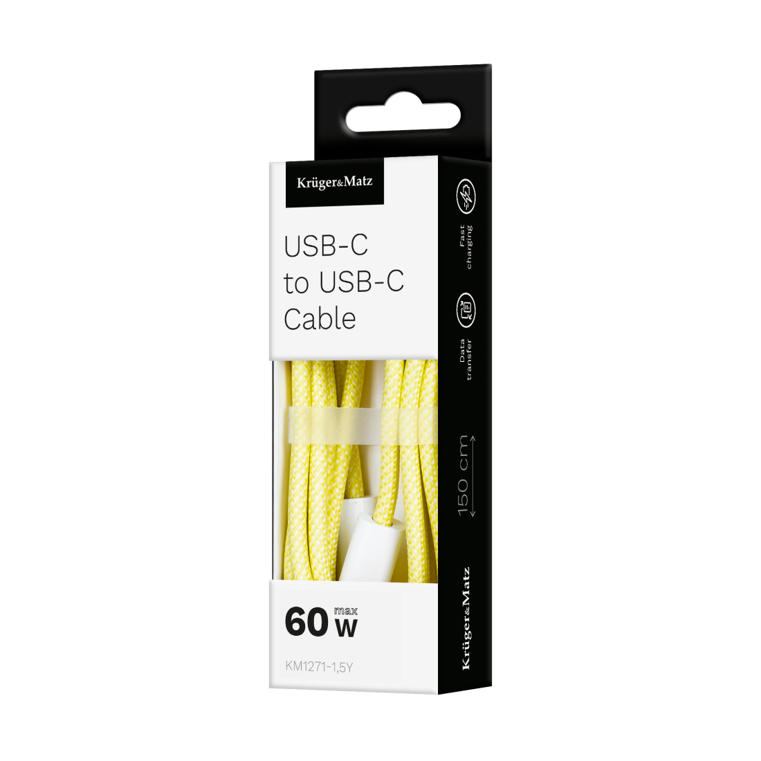 CABLU USB TIP C - USB TIP C 60 W 1.5 M KRUGER&MATZ