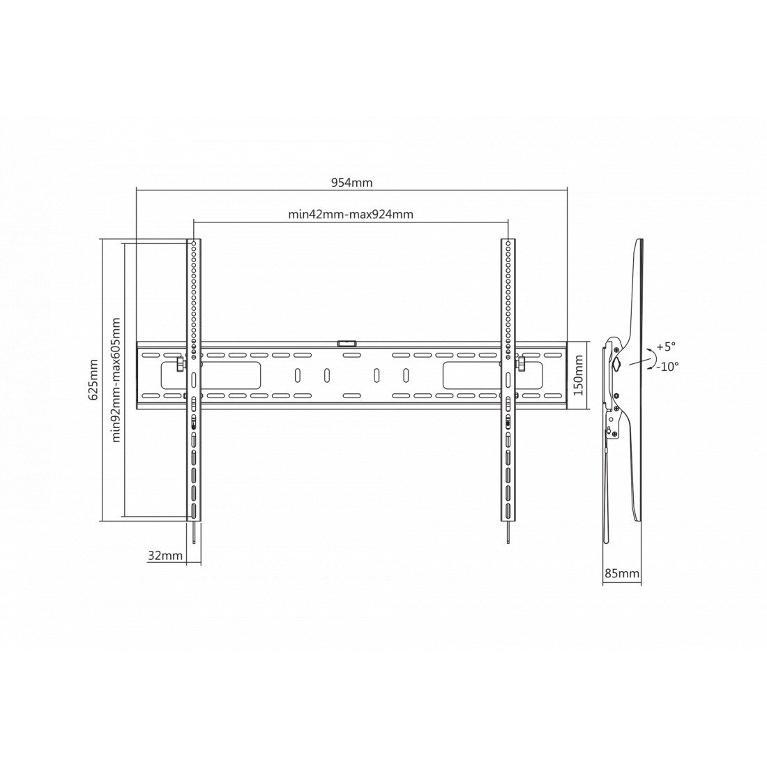 SUPORT UNIVERSAL LED TV 60 inch-100 inch KRUGER&MATZ