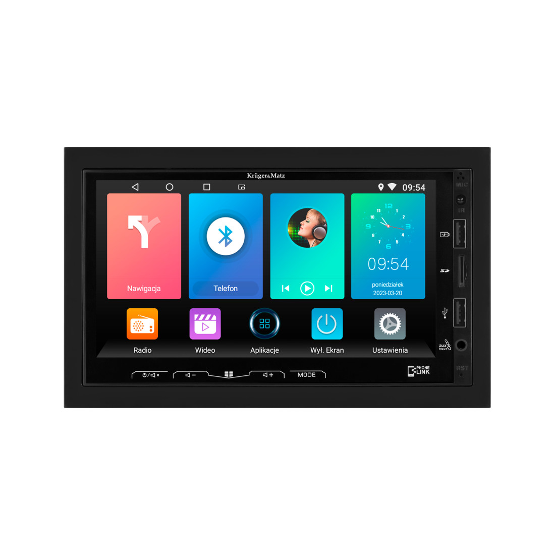 PLAYER AUTO 2 DIN 4X45W ANDROID 13 KRUGER&MATZ