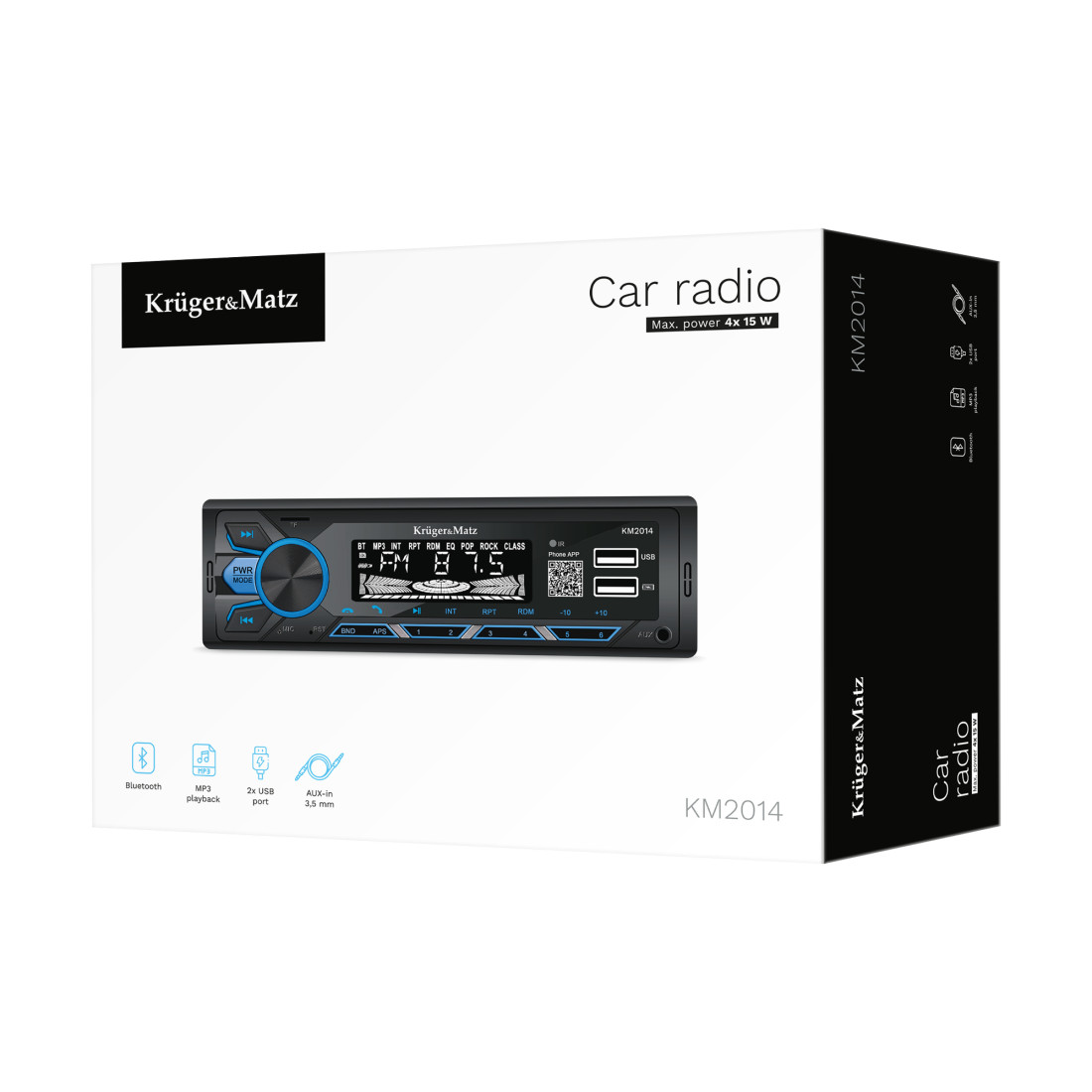 PLAYER AUTO 1 DIN 4X15W KRUGER&MATZ