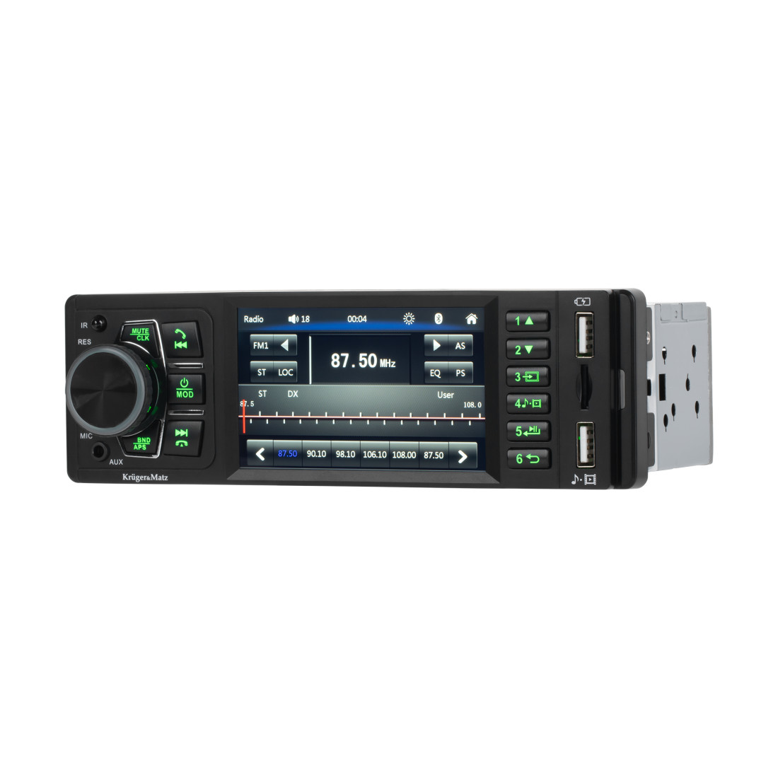 PLAYER AUTO 1 DIN 4X50W KRUGER&MATZ