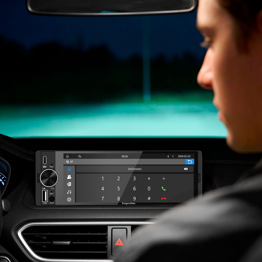 PLAYER AUTO 1 DIN 4X60W CARPLAY ANDROIDAUTO KRUGER&MATZ