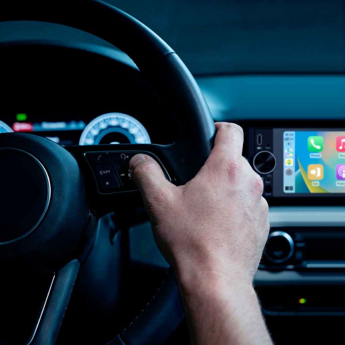 PLAYER AUTO 1 DIN 4X60W CARPLAY ANDROIDAUTO KRUGER&MATZ