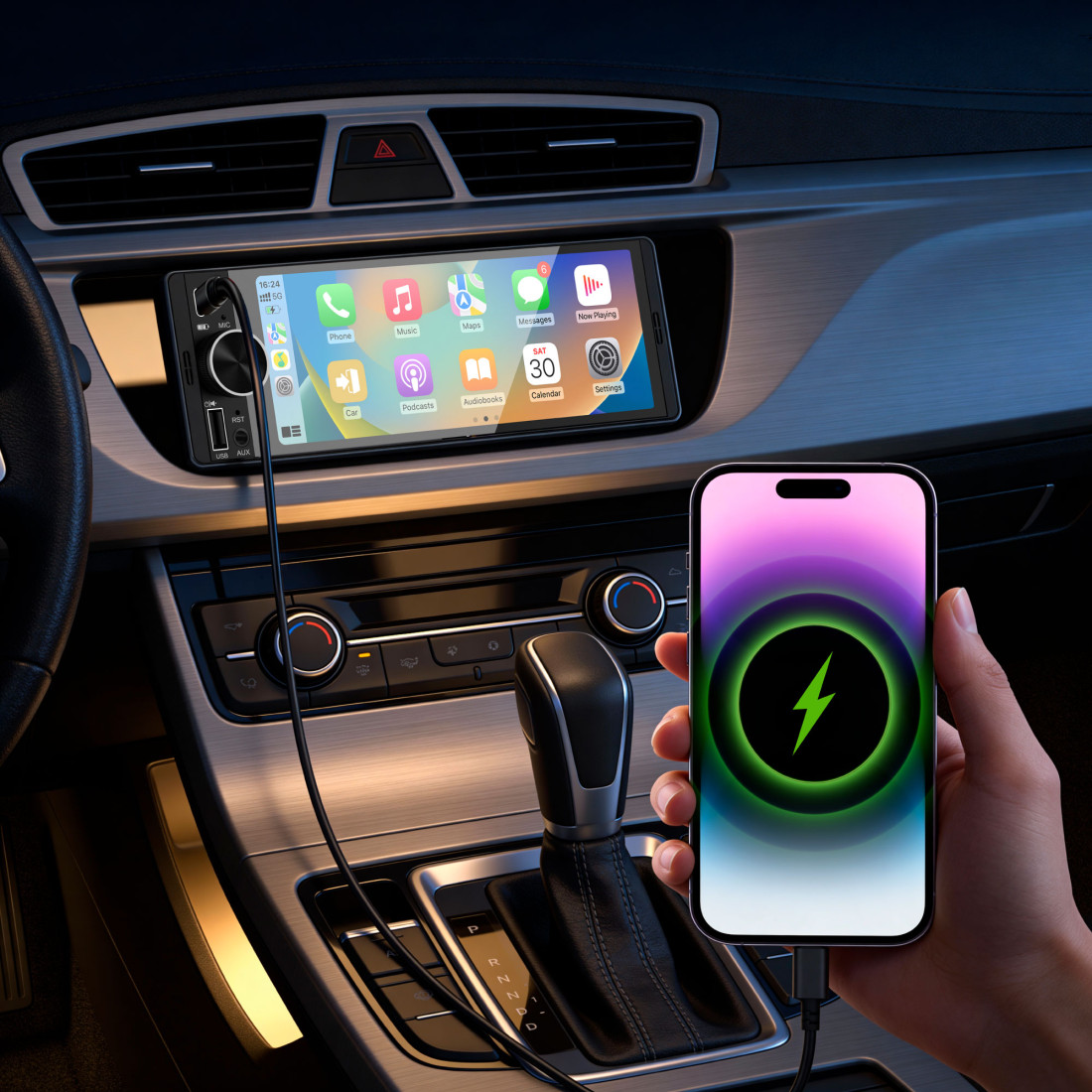 PLAYER AUTO 1 DIN 4X60W CARPLAY ANDROIDAUTO KRUGER&MATZ
