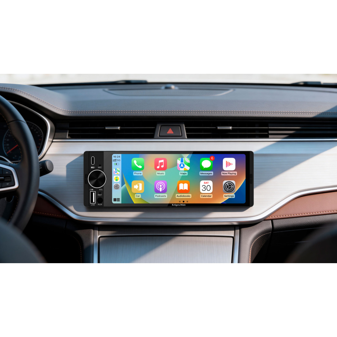 PLAYER AUTO 1 DIN 4X60W CARPLAY ANDROIDAUTO KRUGER&MATZ