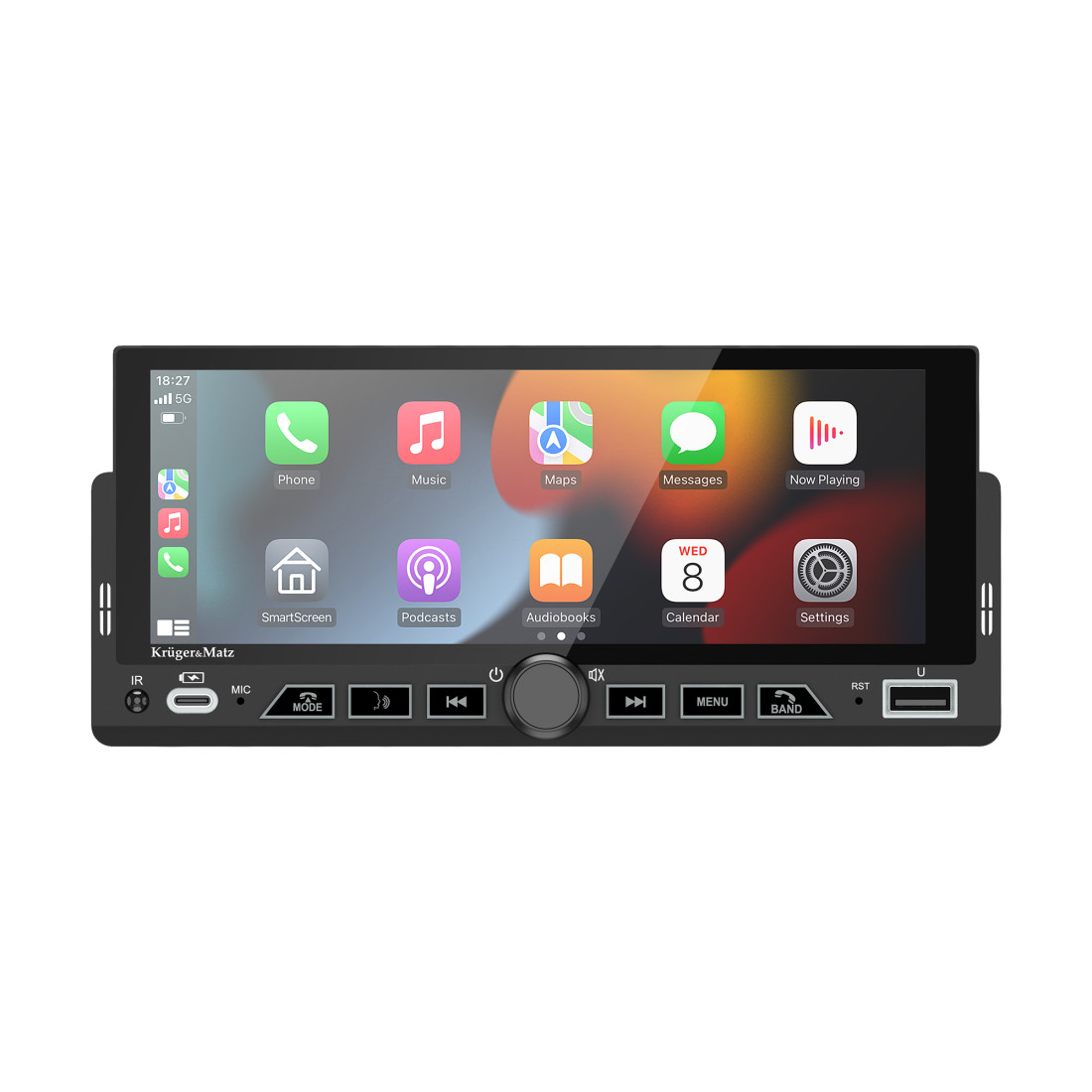 PLAYER AUTO 1 DIN 4X60W CARPLAY ANDROIDAUTO KRUGER&MATZ