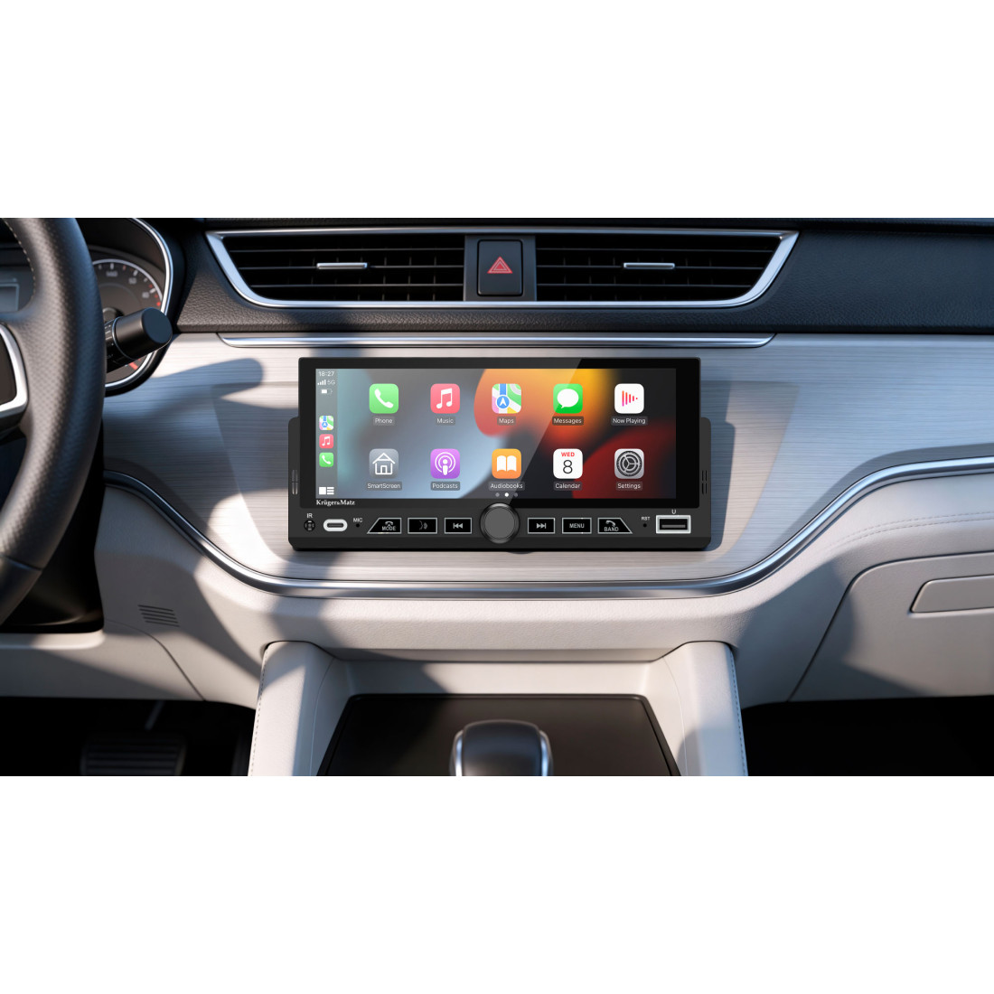 PLAYER AUTO 1 DIN 4X60W CARPLAY ANDROIDAUTO KRUGER&MATZ