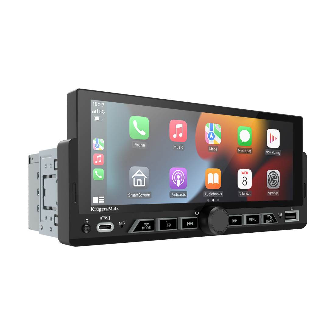 PLAYER AUTO 1 DIN 4X60W CARPLAY ANDROIDAUTO KRUGER&MATZ