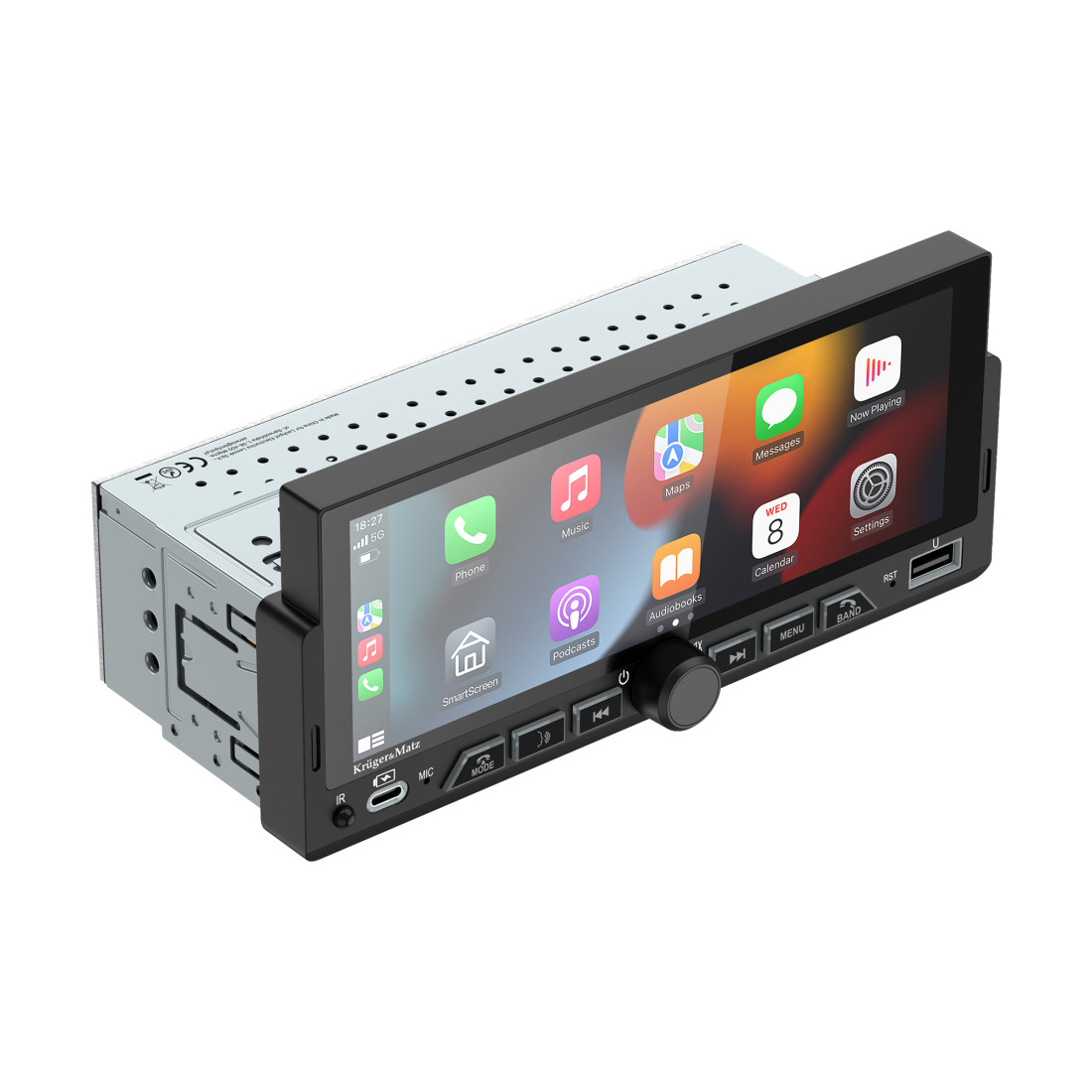 PLAYER AUTO 1 DIN 4X60W CARPLAY ANDROIDAUTO KRUGER&MATZ
