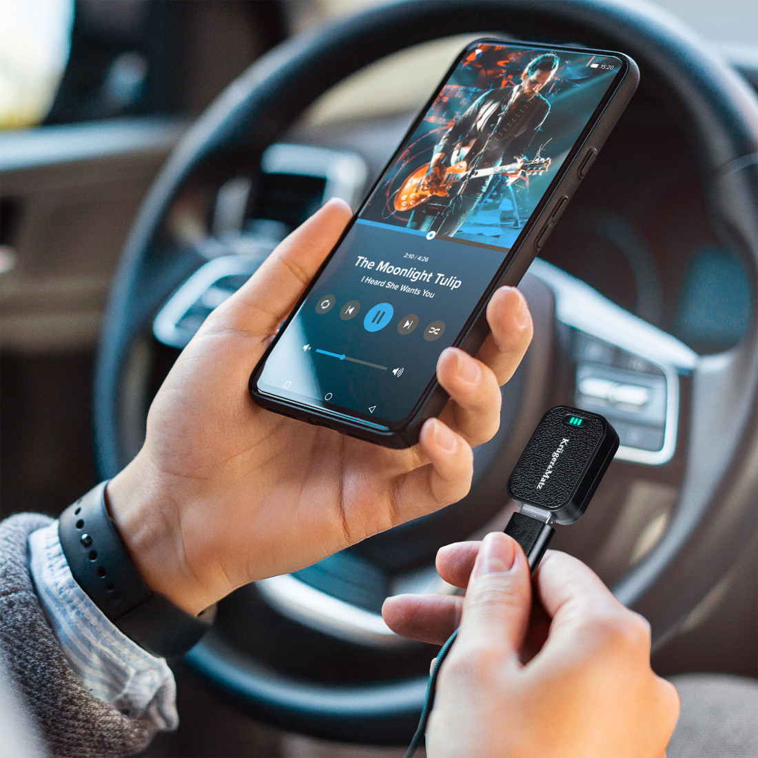 ADAPTOR WIRELESS ANDROID AUTO CAR PLAY KRUGER&MATZ