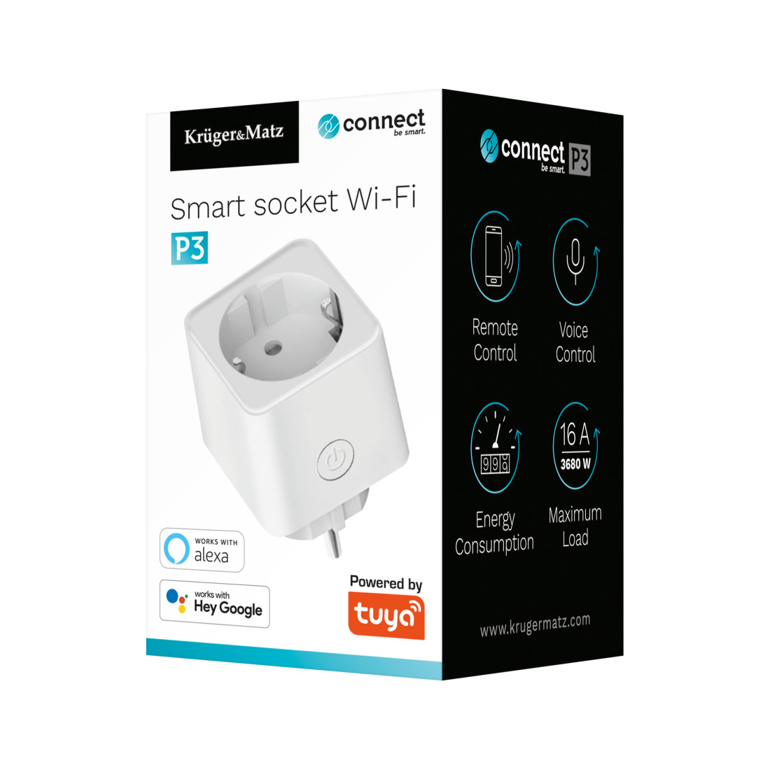 PRIZA SMART WIFI CONNECT P3 TUYA KRUGER&MATZ