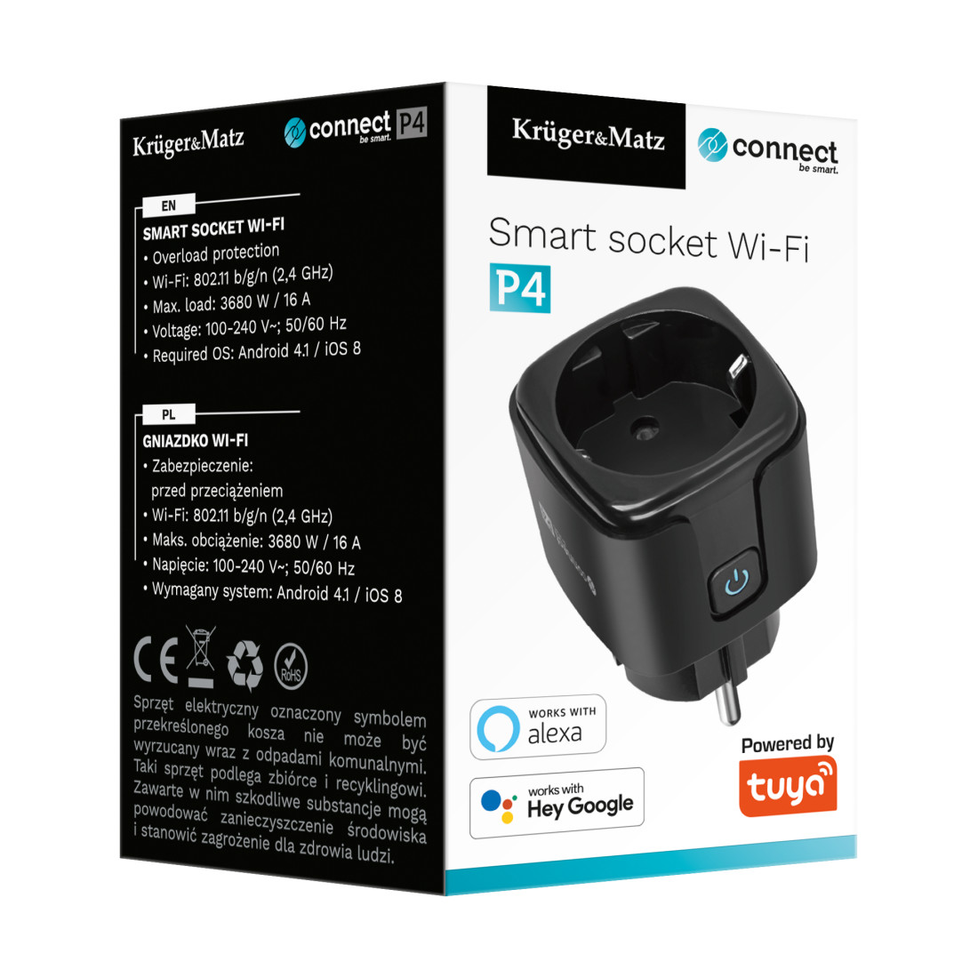 PRIZA SMART WIFI CONNECT P4 TUYA KRUGER&MATZ