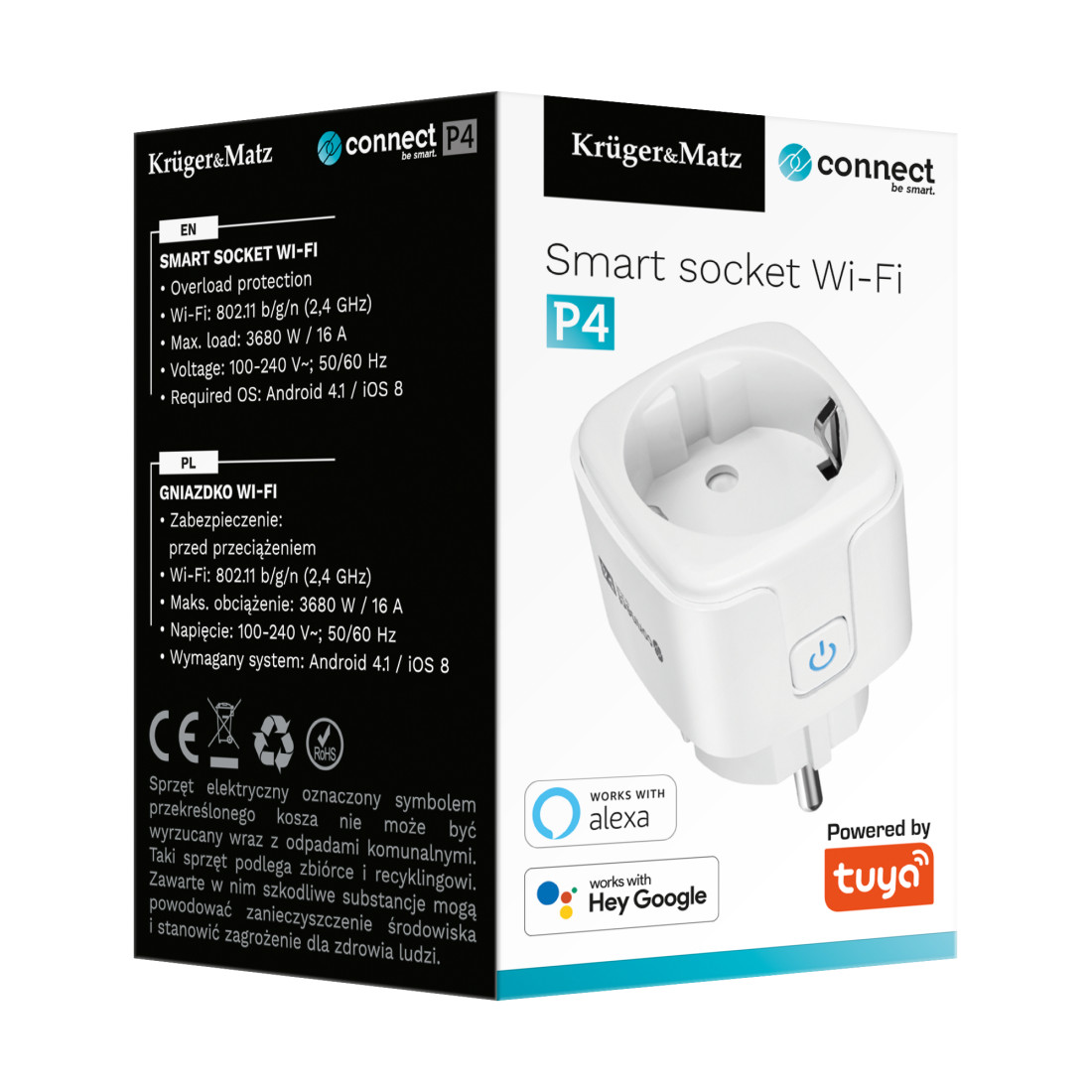 PRIZA SMART WIFI CONNECT P4 TUYA KRUGER&MATZ