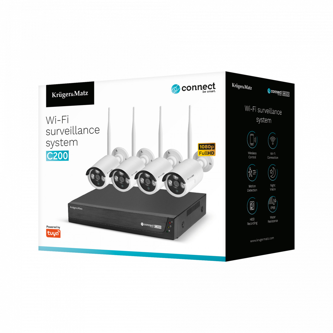 SET NVR SUPRAVEGHERE VIDEO WIFI 4 CAMERE TUYA C200