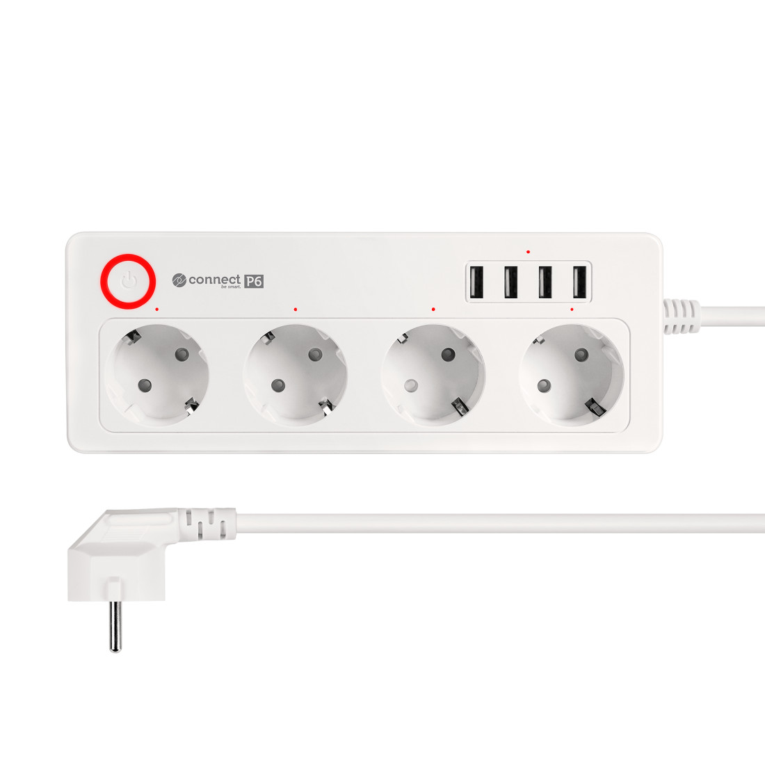 PRELUNGITOR SMART 4 PRIZE SCHUKO 4 USB CONNECT P6 TUYA