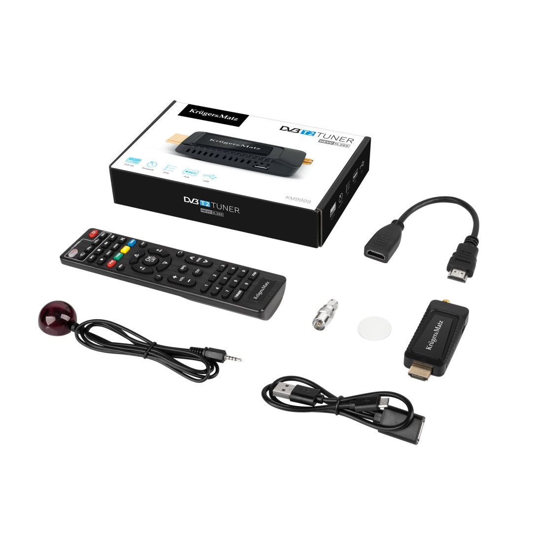 TUNER DVB-T2 HEVC H.265 HDMI KRUGER&MATZ