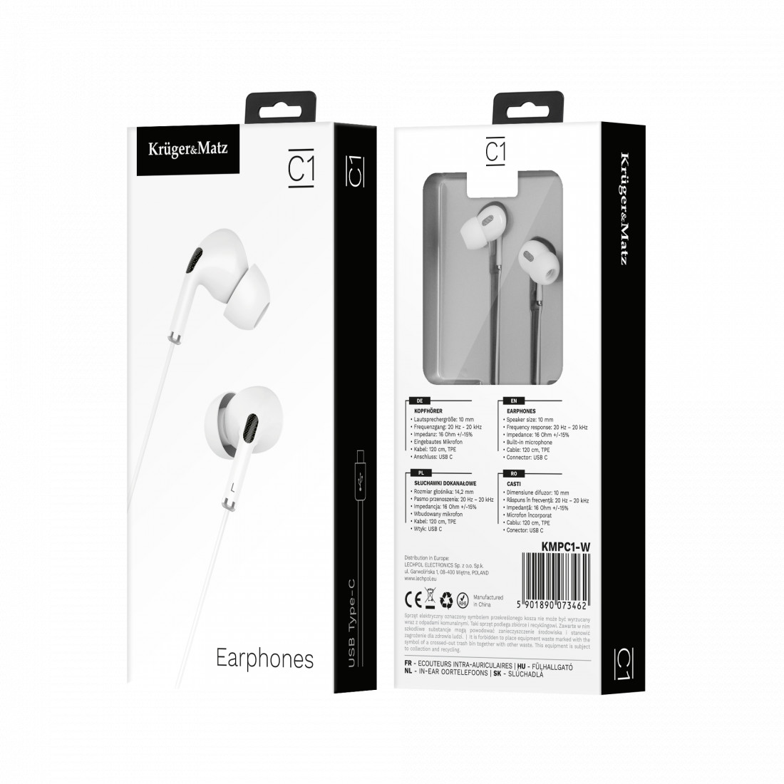 CASTI IN-EAR CU MICROFON KRUGER&MATZ